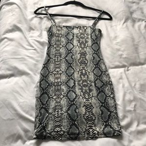 Snake print bodycon dress